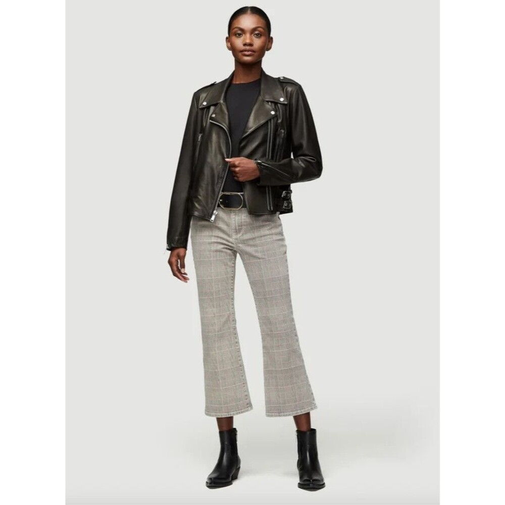 Frame - Le Cropped Mini Boot Plaid in Washed Plaid LCMBPL790P Womens 26 EUC $225